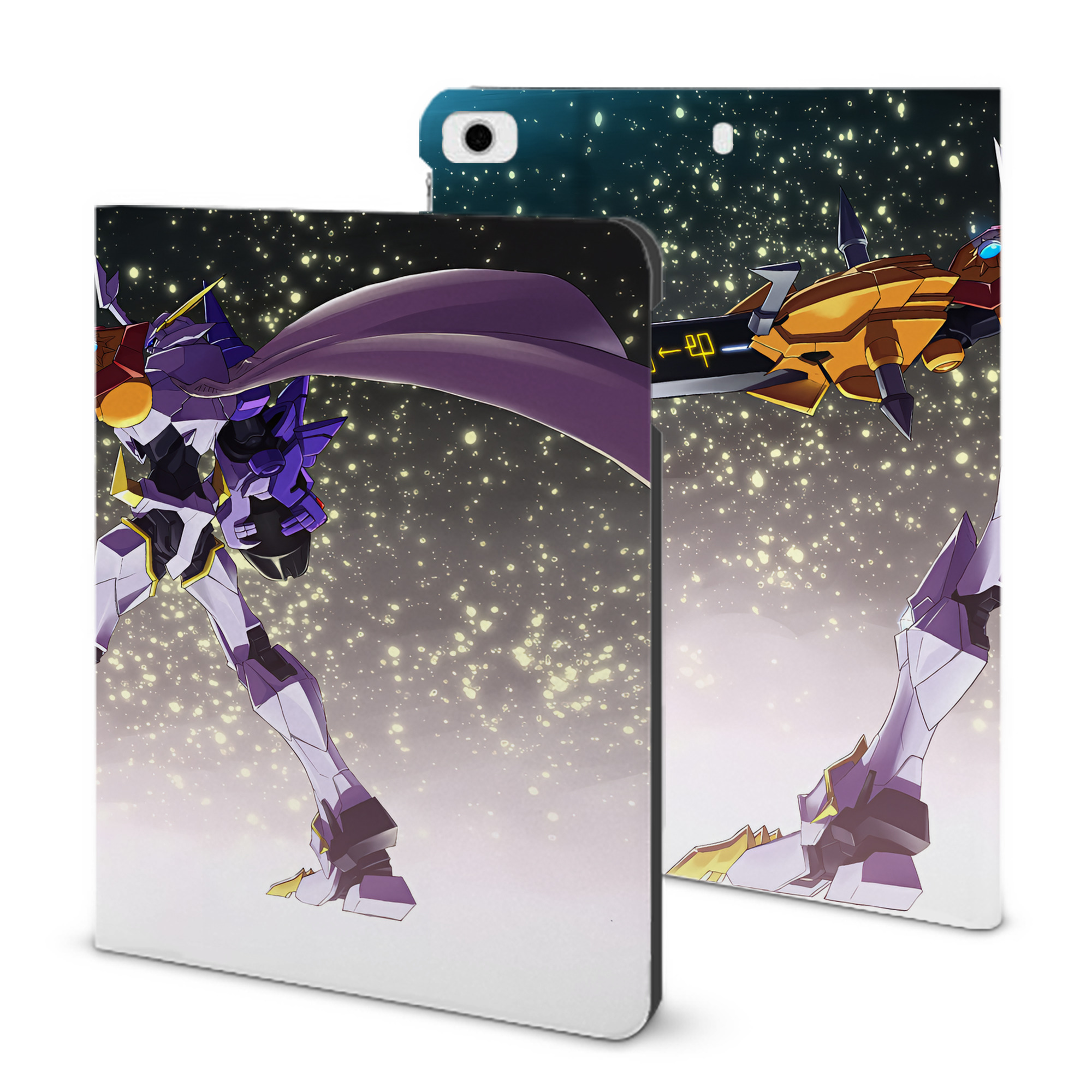 （画像用） Digimon デジタルモンスター/デジモン IPad ケース ブック型 PUレザー TPU 耐衝撃 軽量 薄型 ペン収納なし 全面保護 IPad 各モデル対応